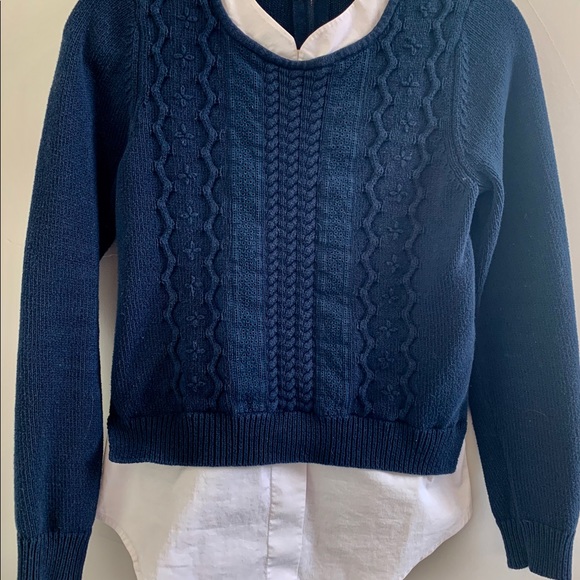 Blue and White Sweater. - Picture 1 of 3